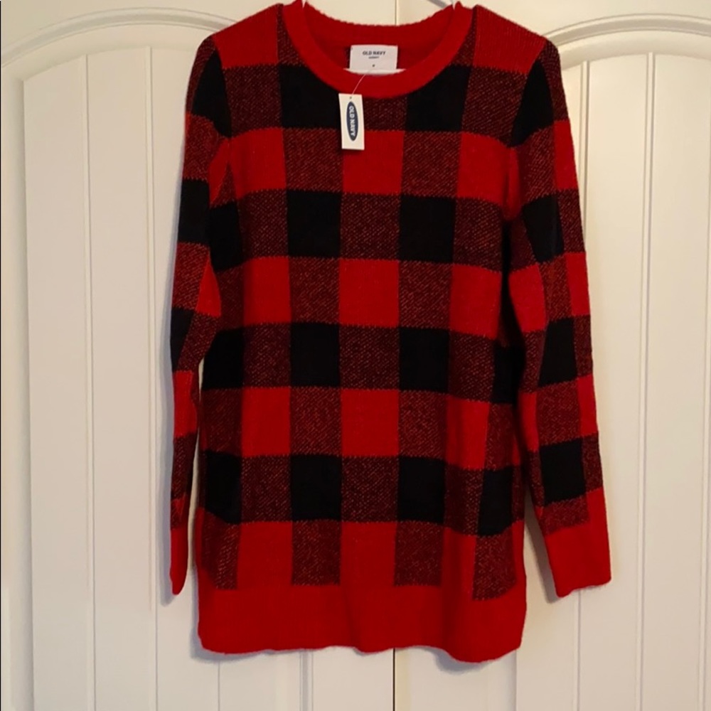 Old Navy Buffalo Check Women’s Maternity Sweater M